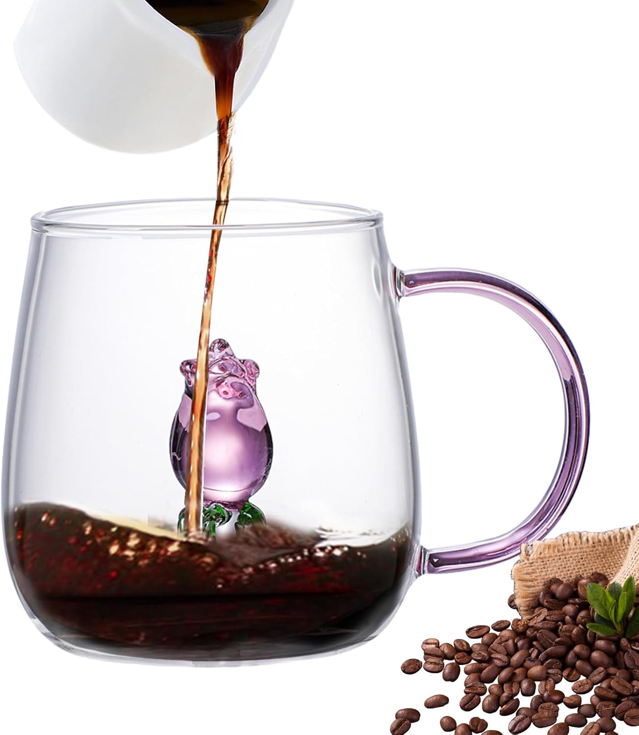 Premium 3D Transparent Heat Resistant Glass Cup - Ideal for Hot Beverages