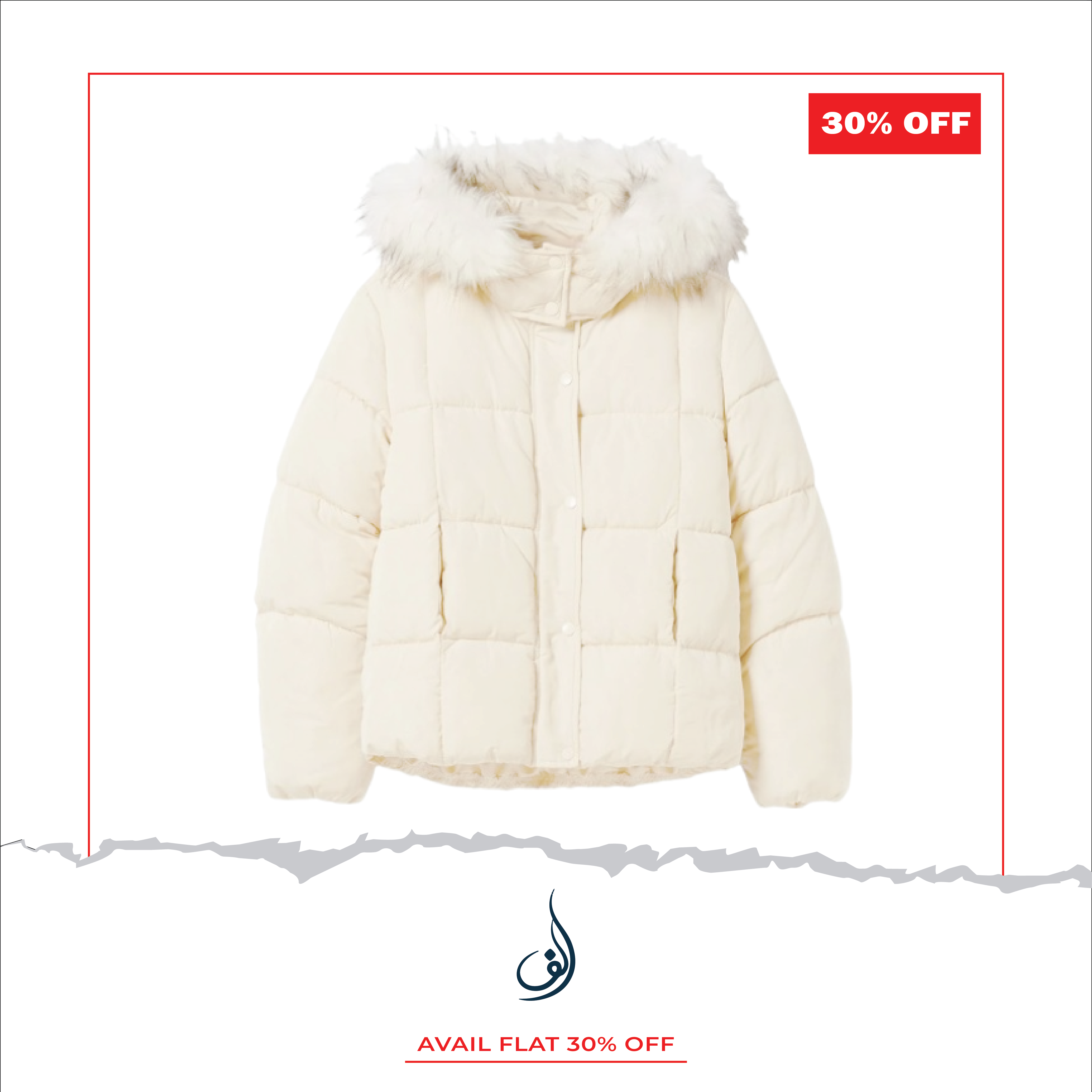 Women's Faux Fur Trim Hooded Puffer Jacket