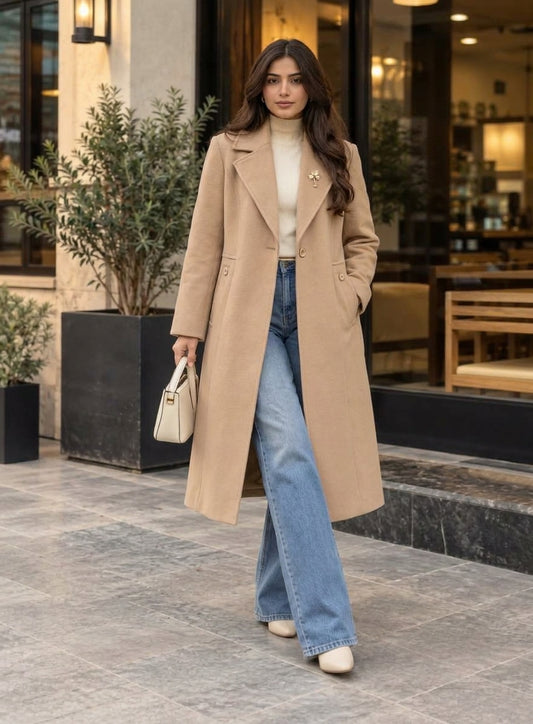Taupe Long Coat