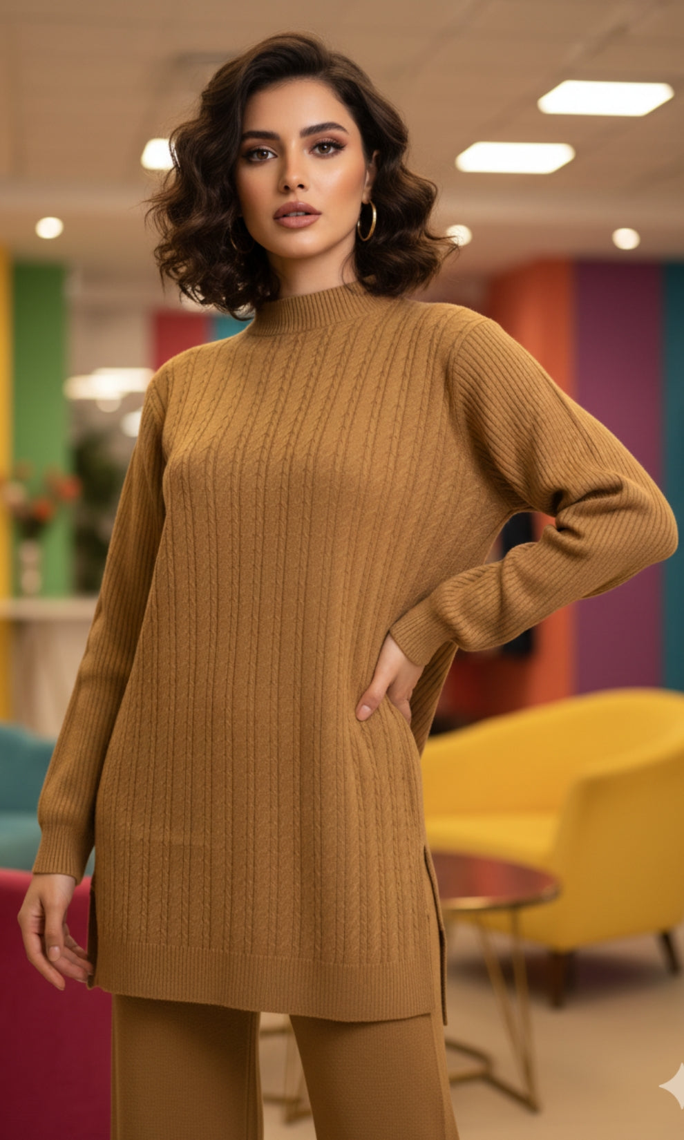 Chic Western knit Co-ord suit (Top & Pants)