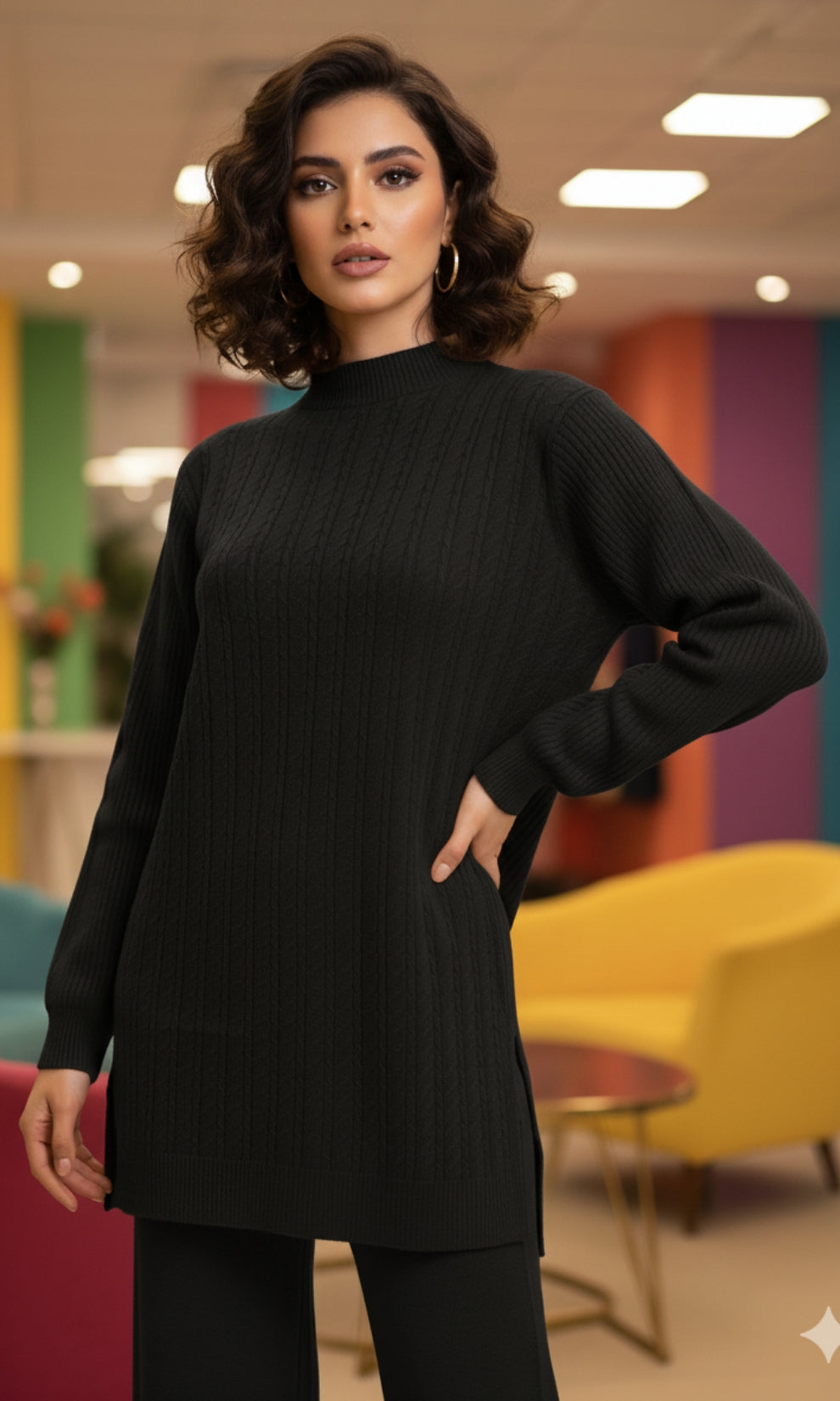 Chic Western knit Co-ord suit (Top & Pants)