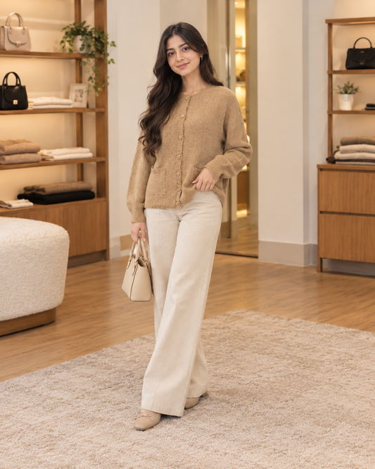 Women's Camel Woolen Sweater