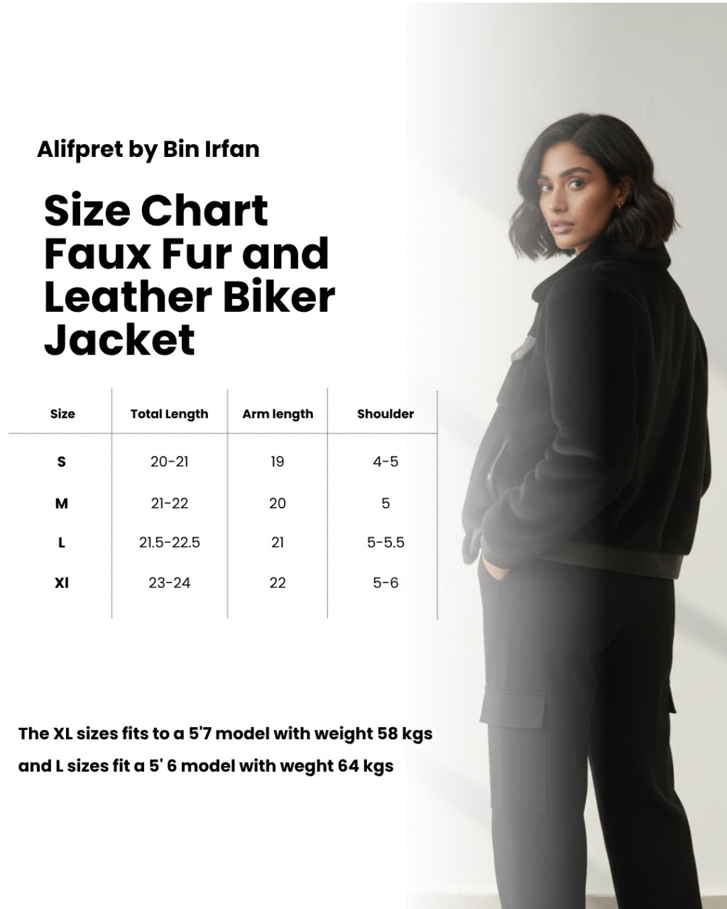 Short Faux Fur Leather Biker Jacket For Women