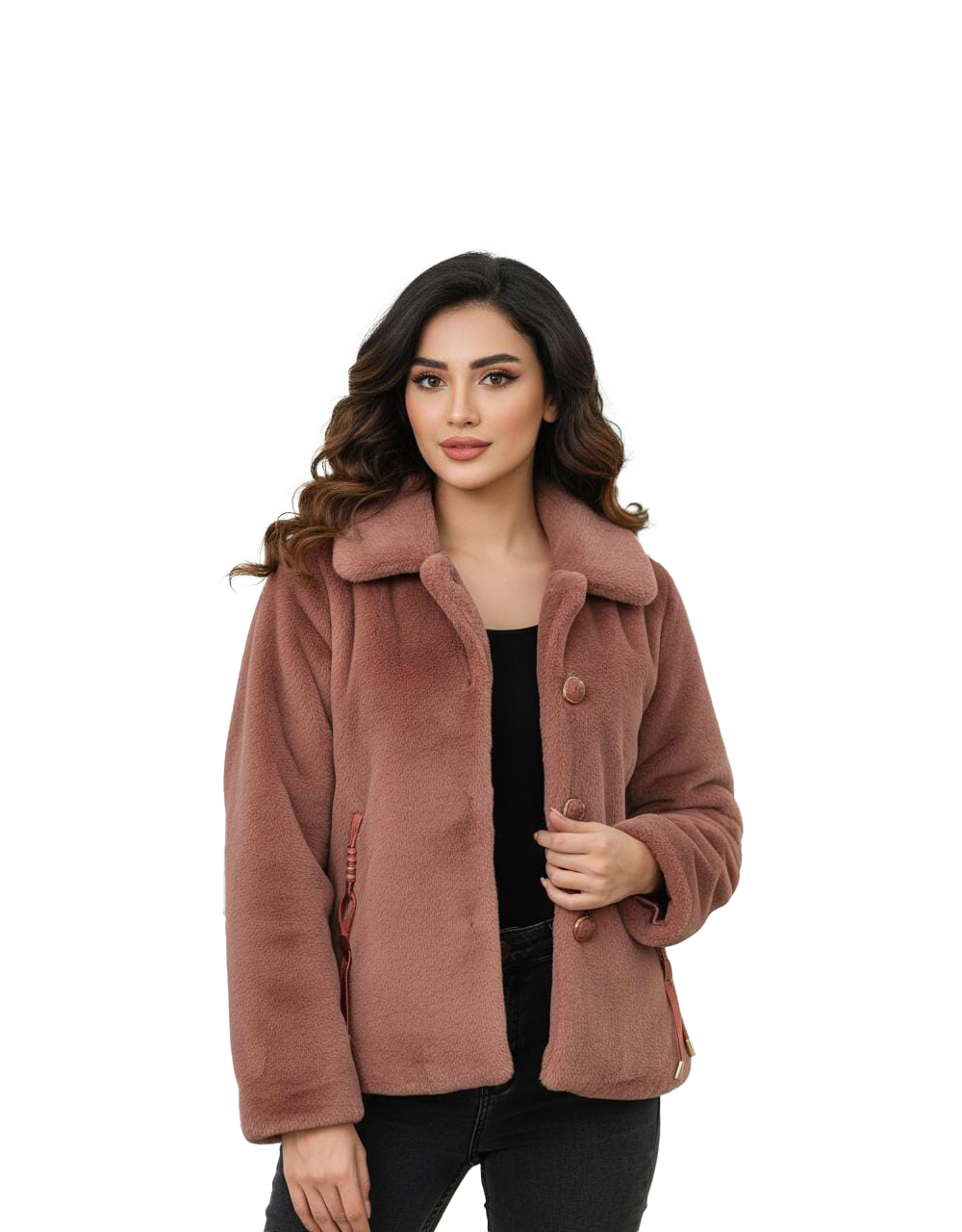 Cozy Wool-Blend Teddy Fleece Jacket