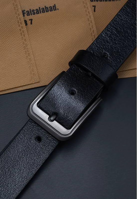 1P SOFT BLACK Leather Belt