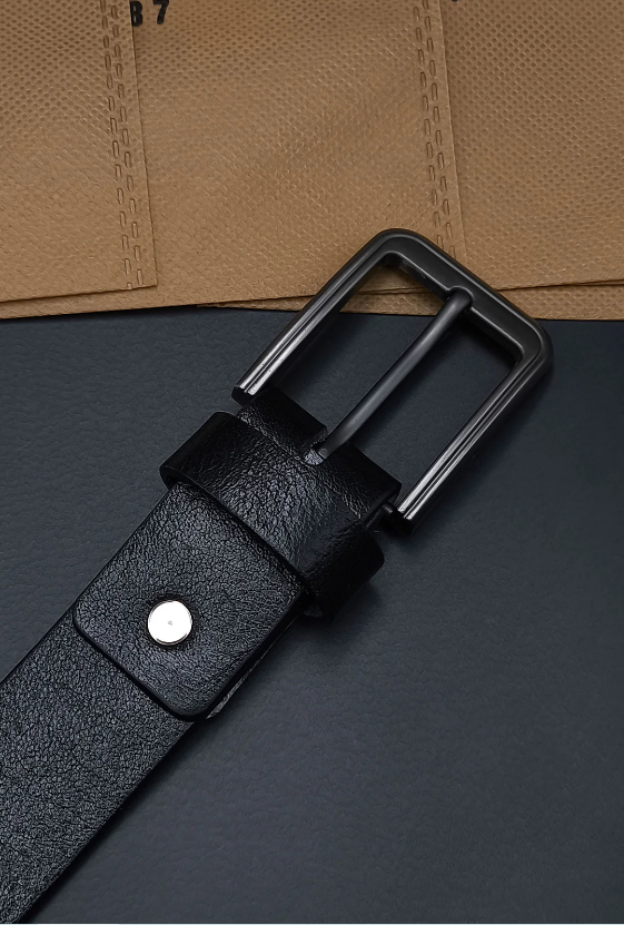 1P SOFT BLACK Leather Belt