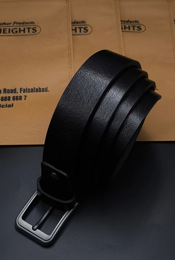 1P SOFT BLACK Leather Belt
