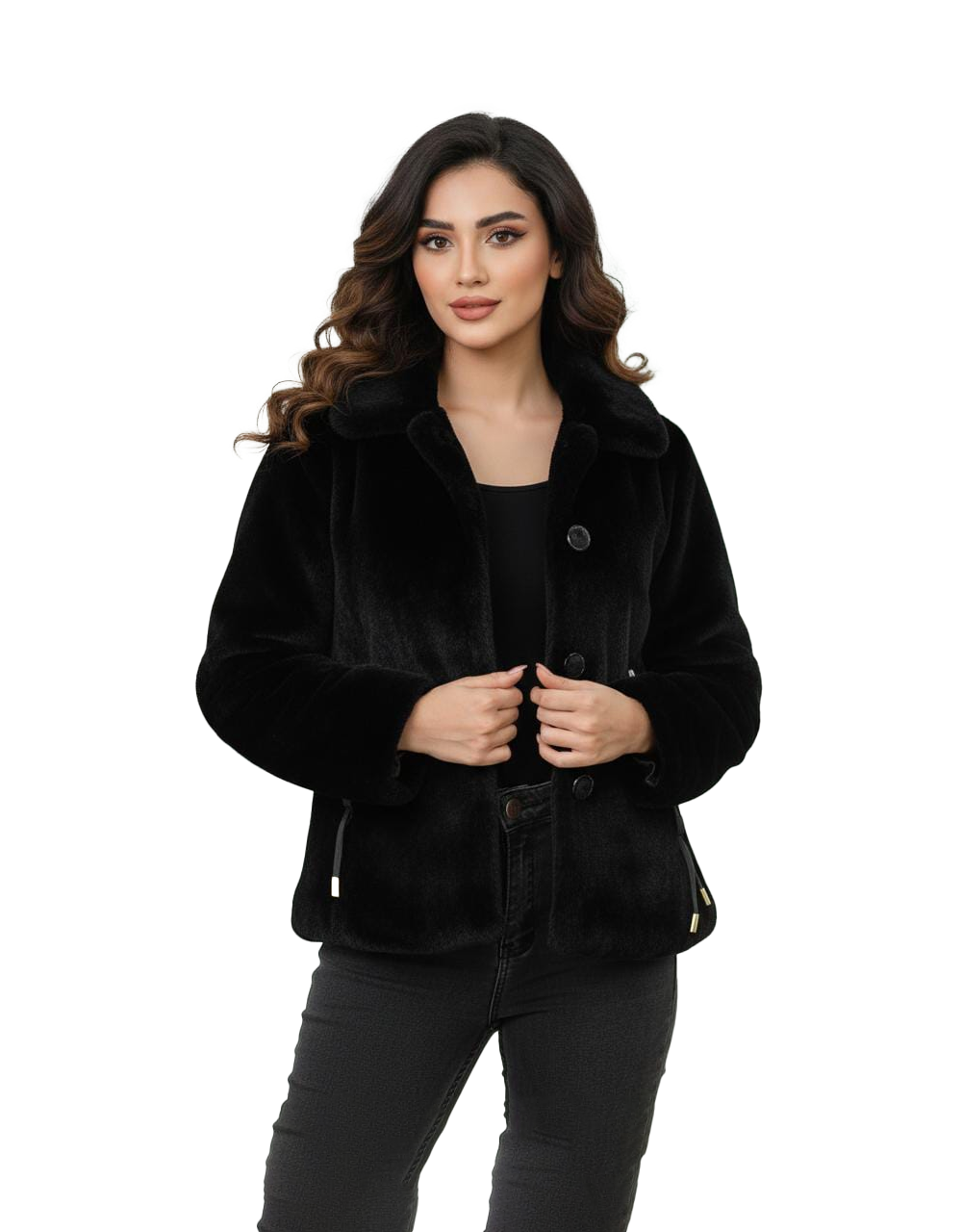 Cozy Wool-Blend Teddy Fleece Jacket