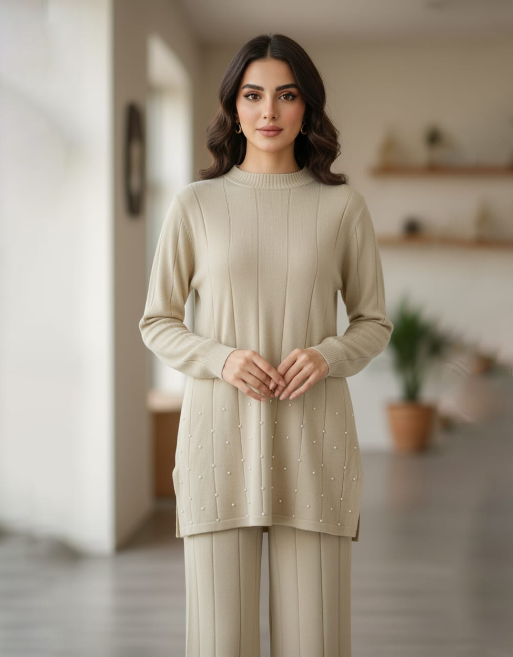 Pearls woolen Coord Set