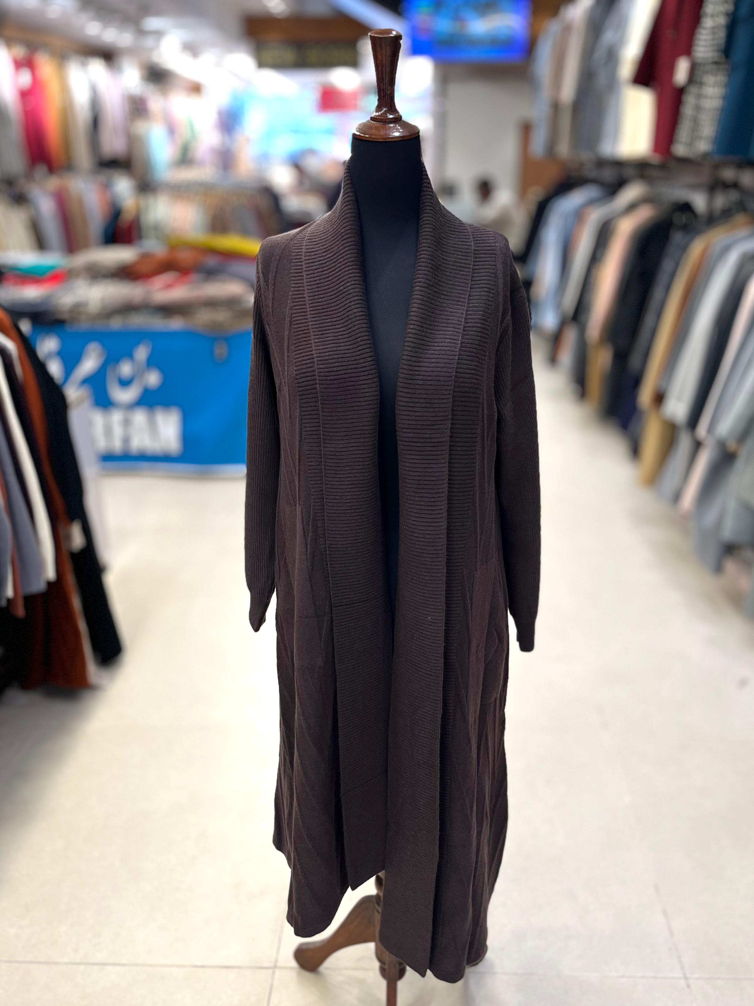 Longline Knit Cardigan Sweater with Pockets