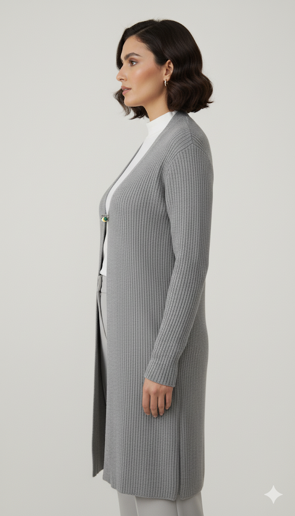 The Ribbed Knit Midi Dress