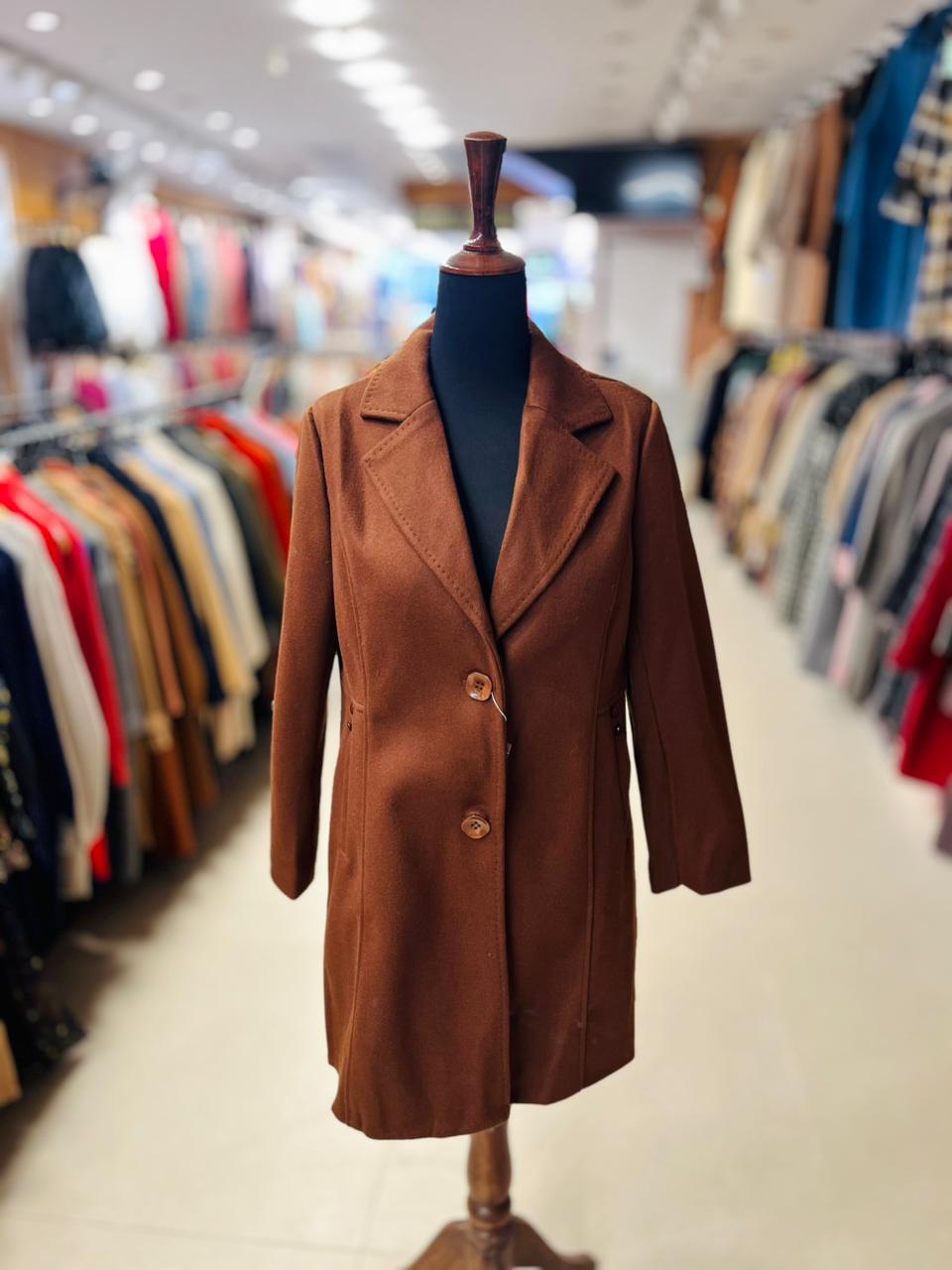 Classic Camel Wool Blend Coat