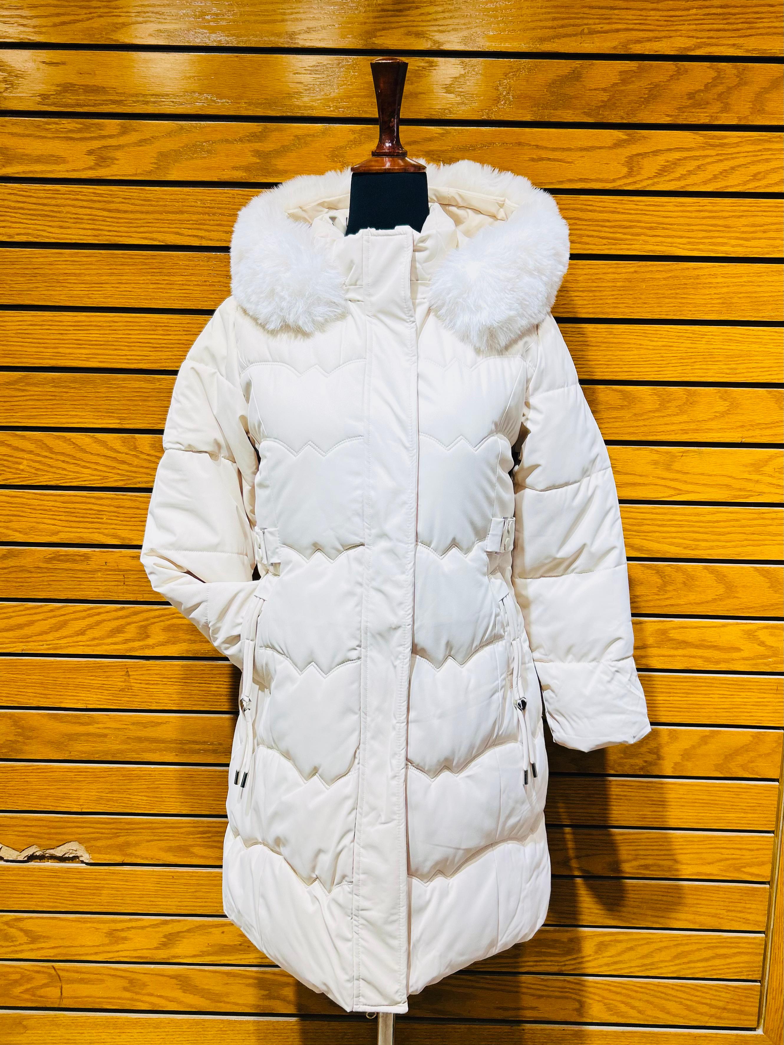 Women's Winter Parka with Faux Fur Hood