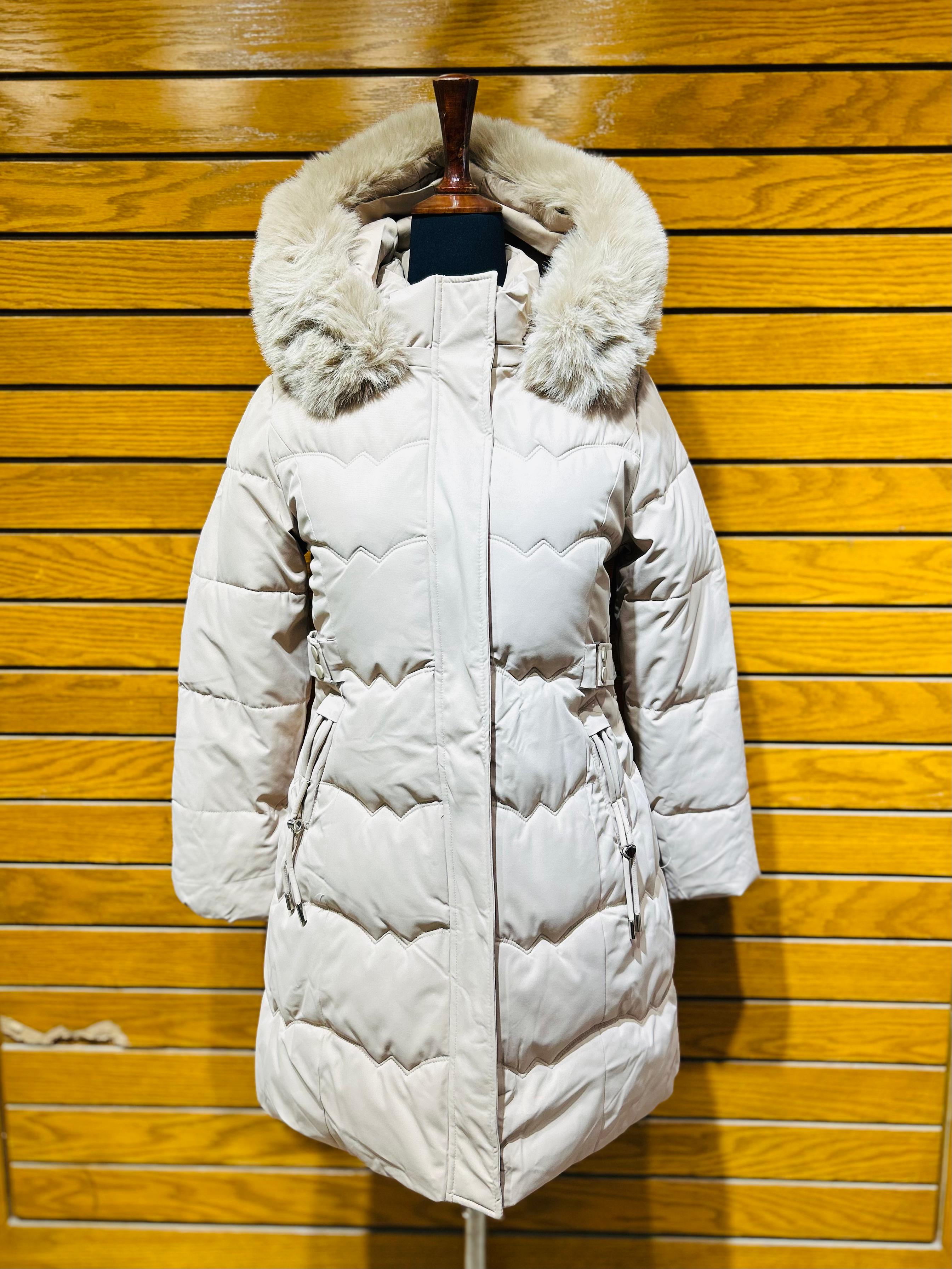 Women's Winter Parka with Faux Fur Hood
