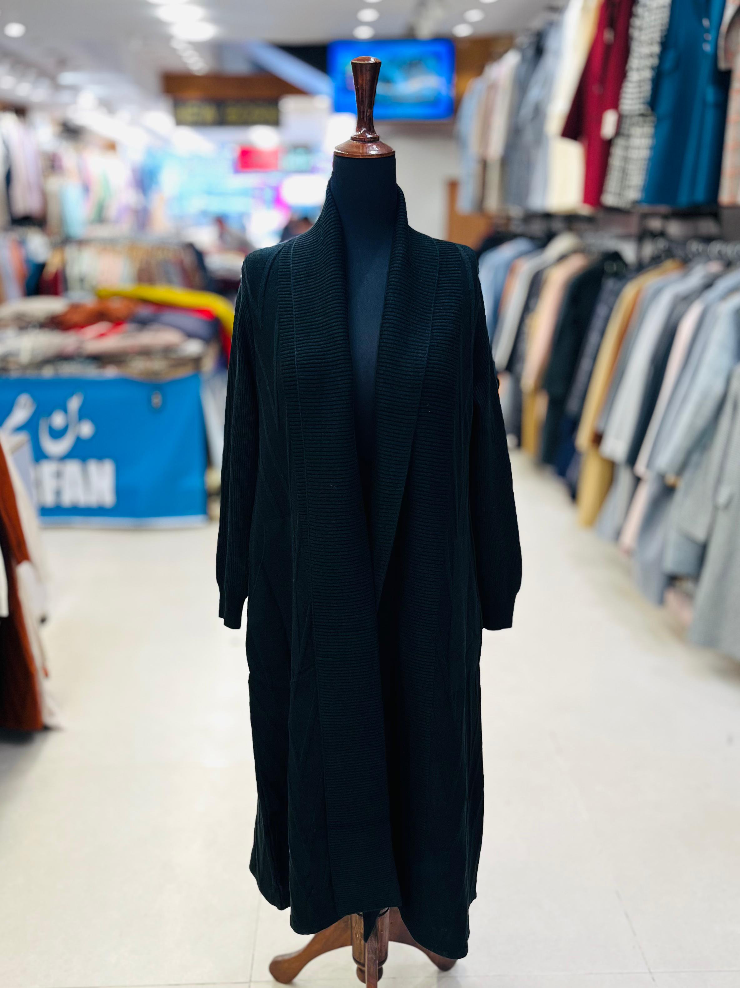 Longline Knit Cardigan Sweater with Pockets