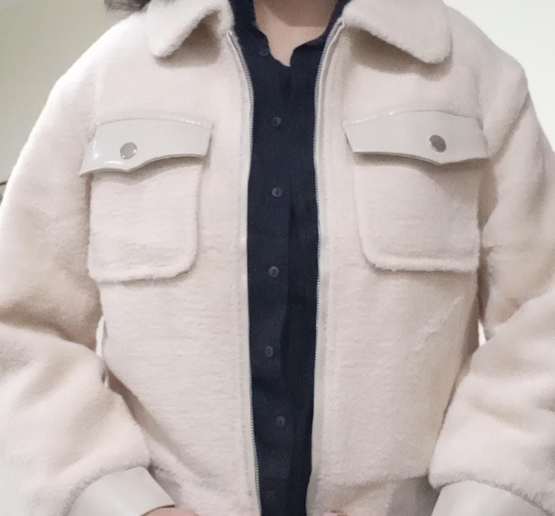 Short Faux Fur Leather Biker Jacket For Women