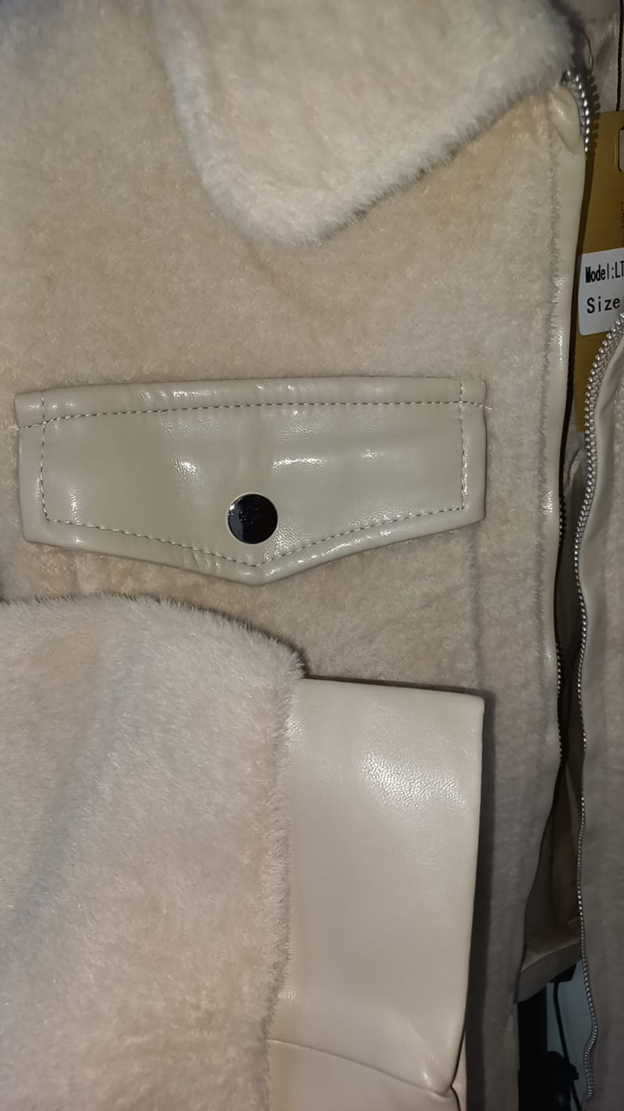 Short Faux Fur Leather Biker Jacket For Women