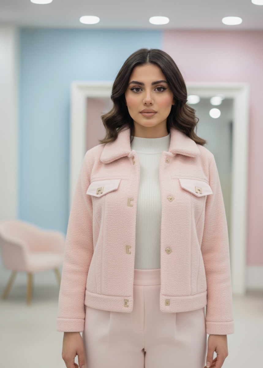 Bomber Jacket with Faux Fur Collar