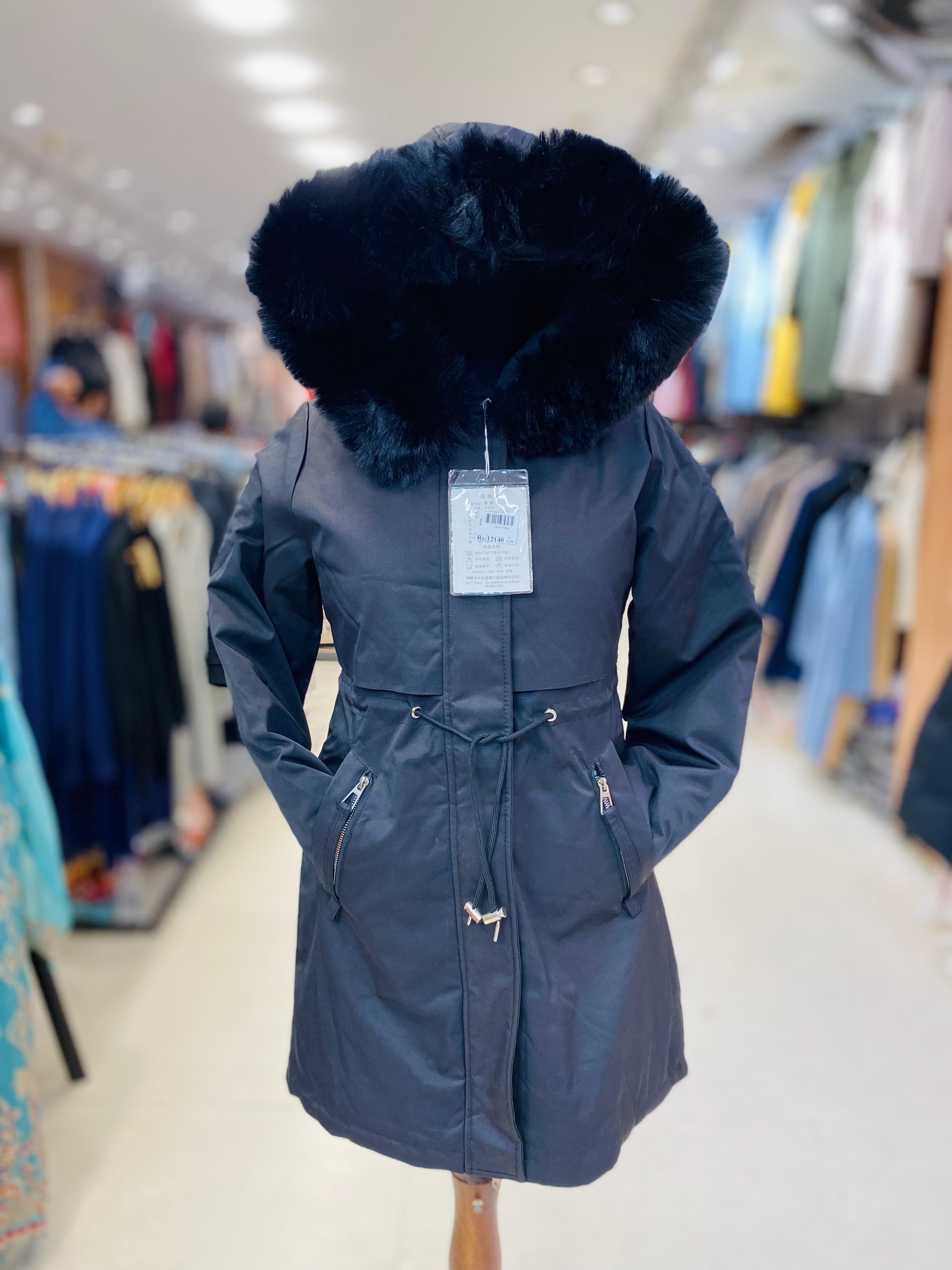 Women's Winter Parka with Faux Fur Hood
