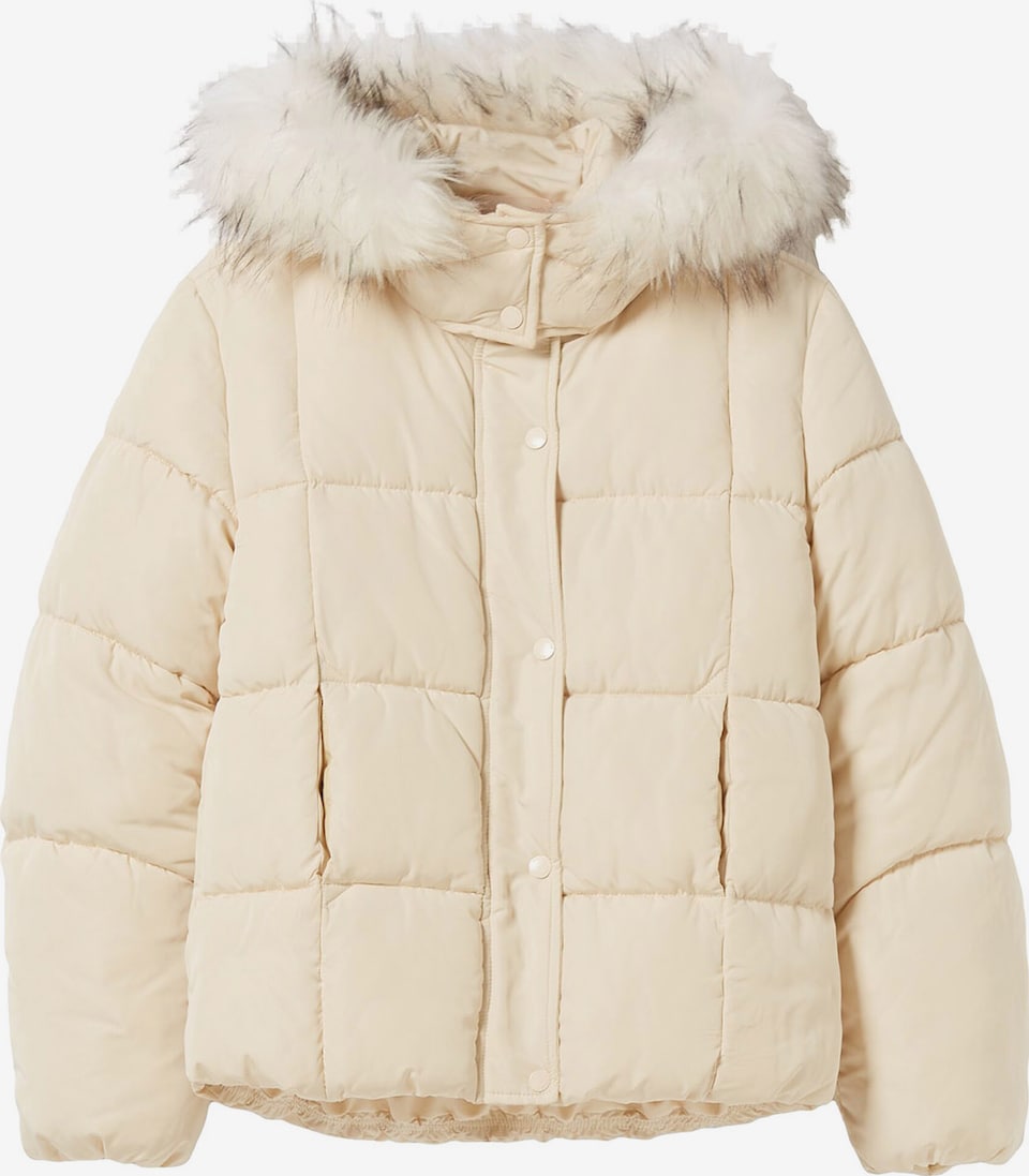 Women's Faux Fur Trim Hooded Puffer Jacket
