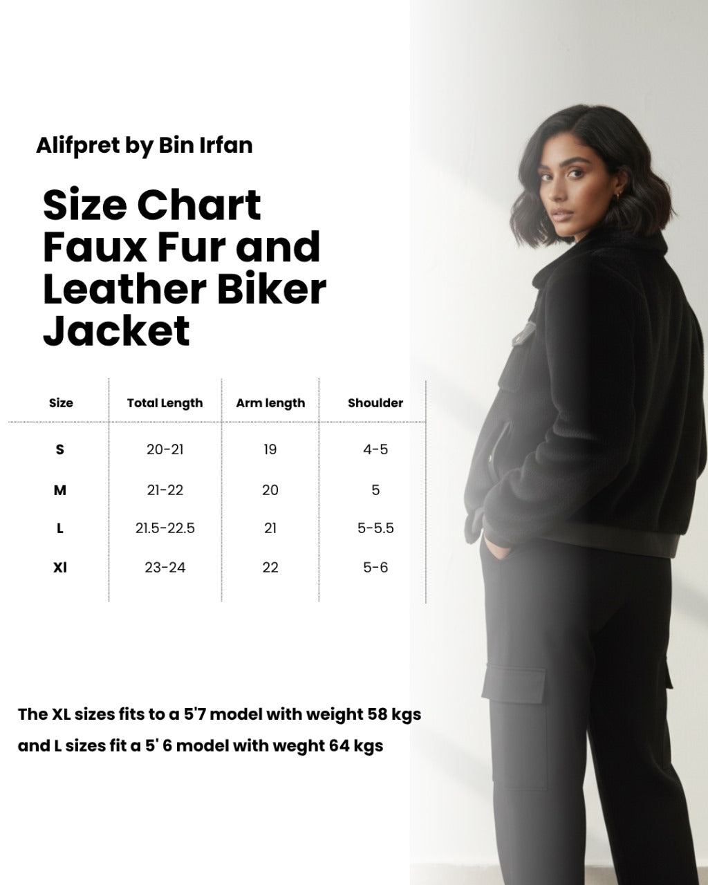 Short Faux Fur Leather Biker Jacket For Women
