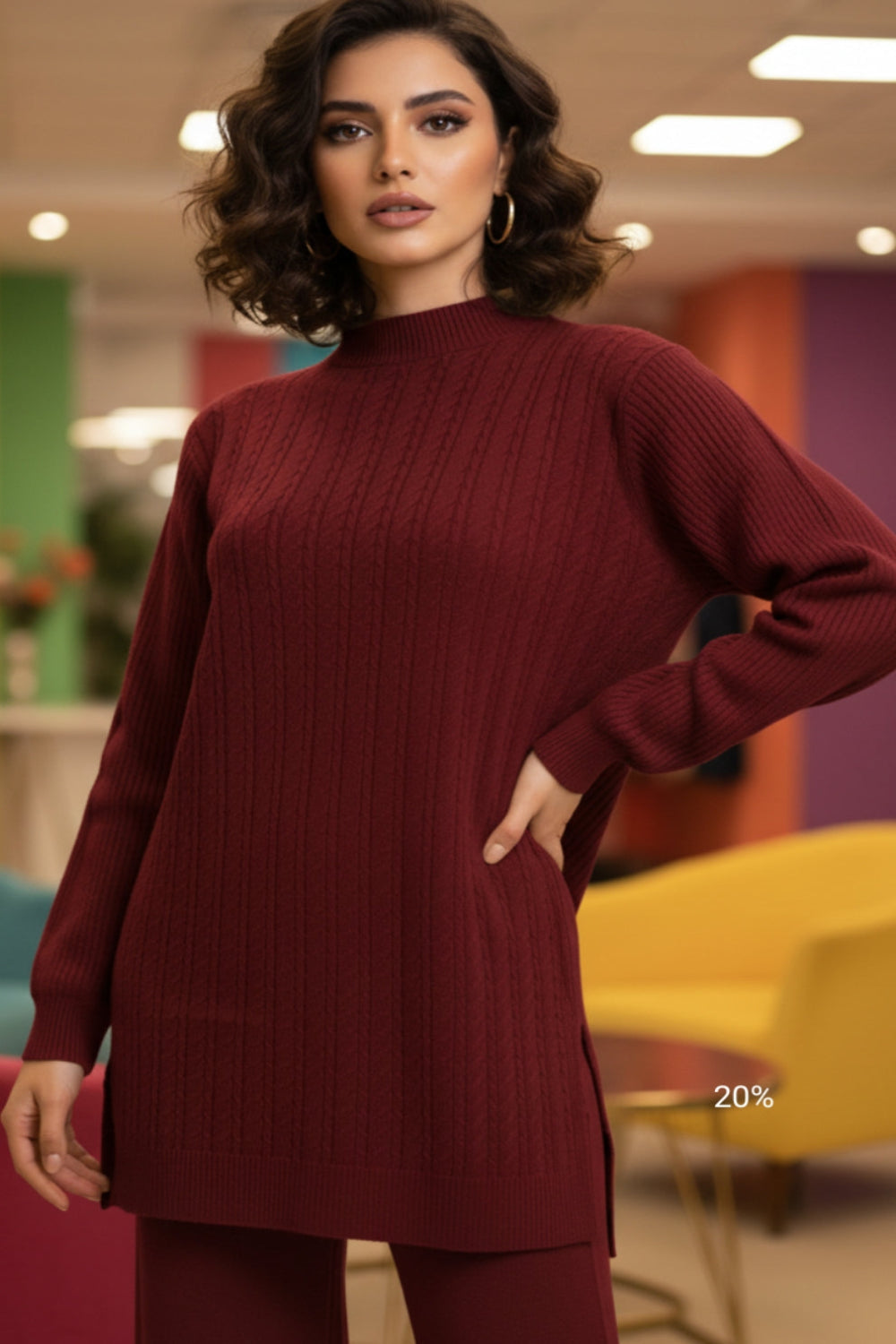 Chic Western knit Co-ord suit (Top & Pants)