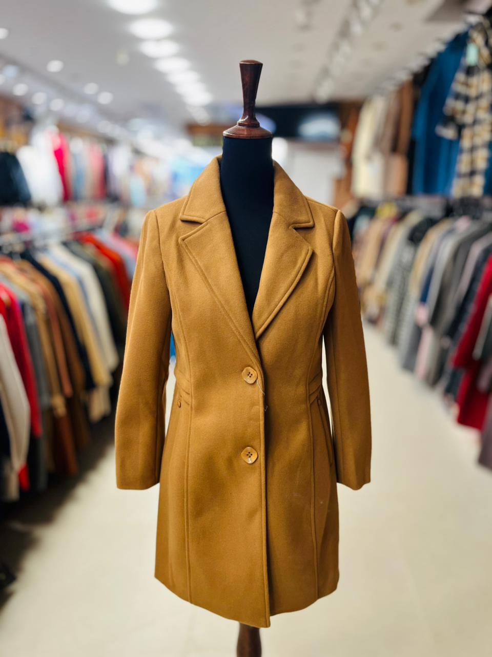 Classic Camel Wool Blend Coat