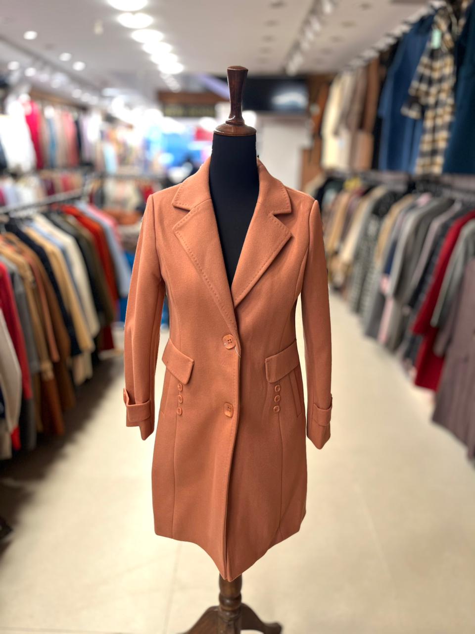 Classic Camel Wool Blend Coat