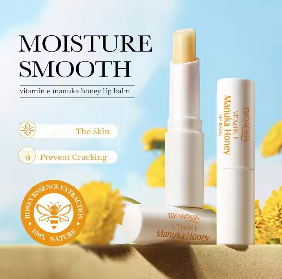 BIOAQUA Vitamin E & Manuka Honey Lip Balm – Deep Moisture & Natural Glow