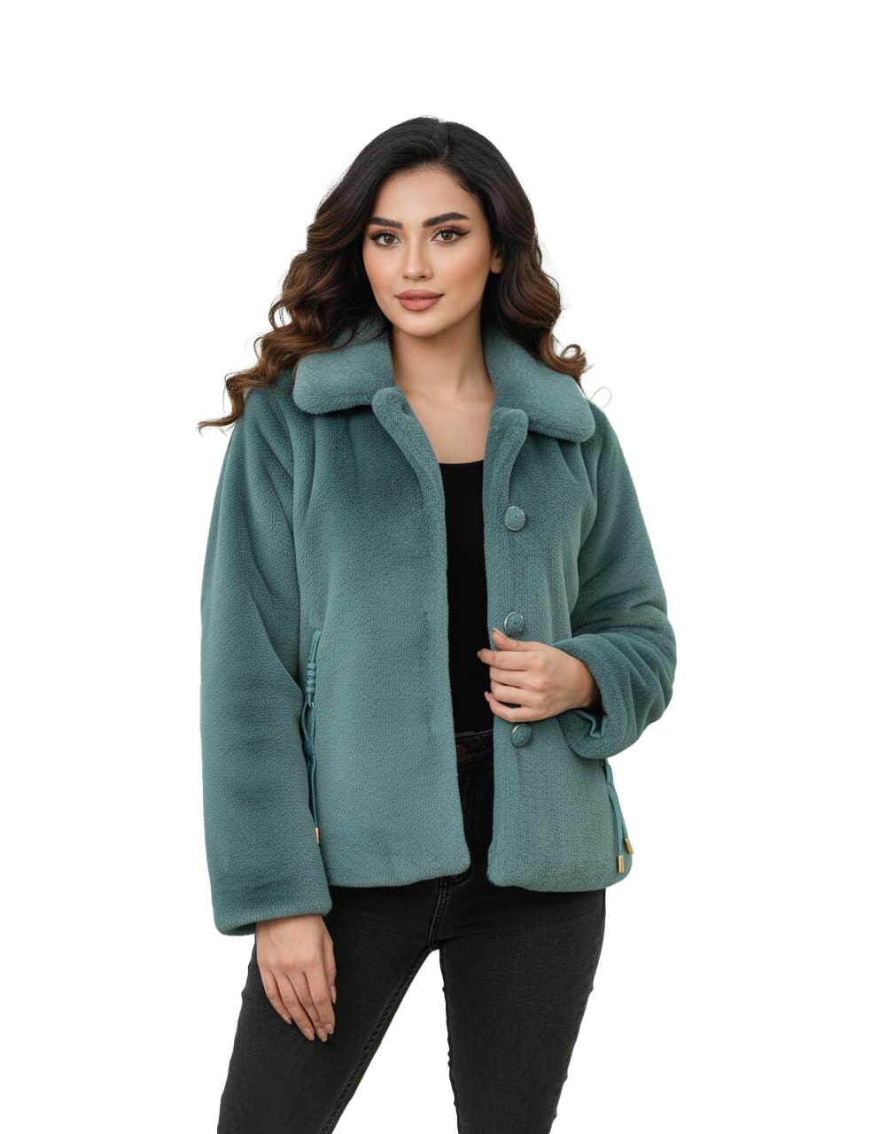 Cozy Wool-Blend Teddy Fleece Jacket